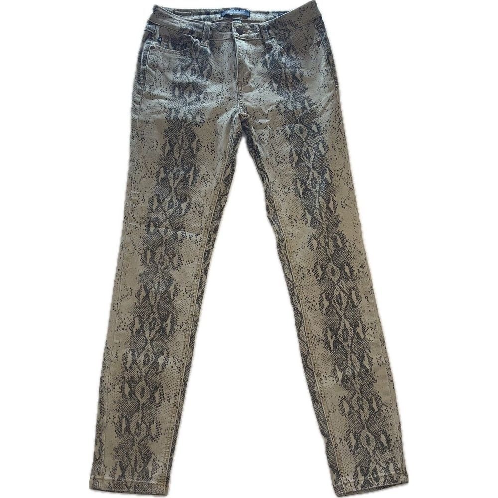 Judy Blue Skinny Fit Jeans‎ Womens 7/28 Tan Snakeskin Print Stretch Denim Pants